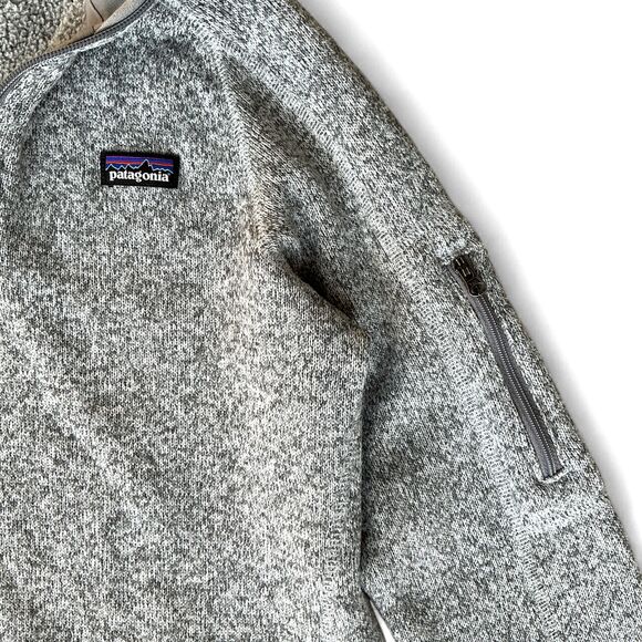 Patagonia Girls Better Sweater Fleece Jacket Size XL 1/4 Zip Birch White Hiking - Picture 4 of 13